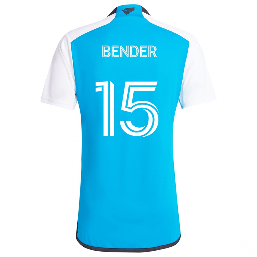 Niño Camiseta Ben Bender #15 Azul Blanco 1ª Equipación 2024/25 La Camisa México