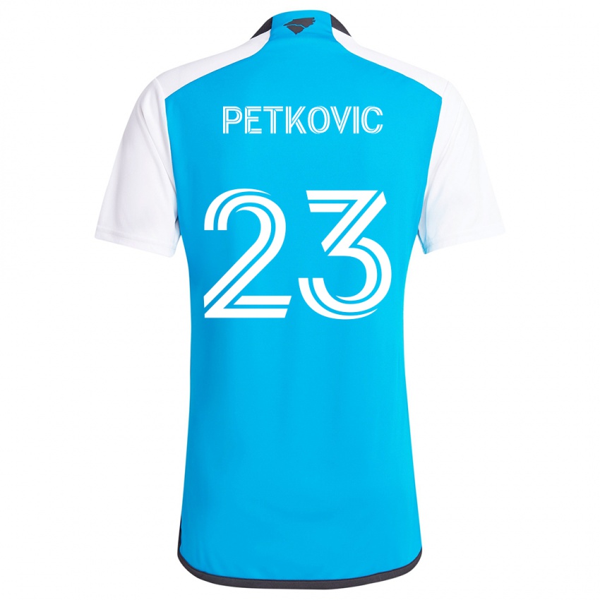 Niño Camiseta Nikola Petkovic #23 Azul Blanco 1ª Equipación 2024/25 La Camisa México