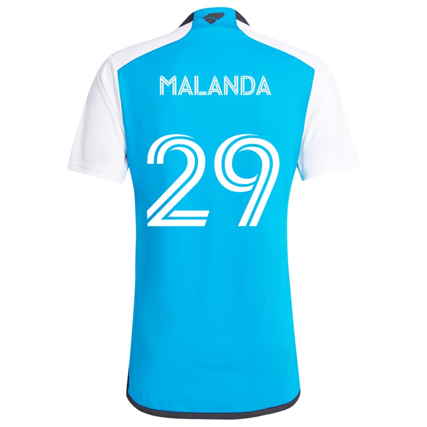 Niño Camiseta Adilson Malanda #29 Azul Blanco 1ª Equipación 2024/25 La Camisa México