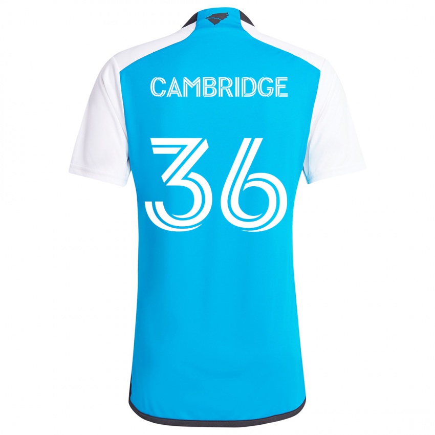 Niño Camiseta Brandon Cambridge #36 Azul Blanco 1ª Equipación 2024/25 La Camisa México