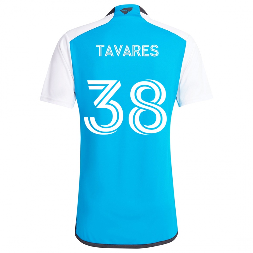 Niño Camiseta Iuri Tavares #38 Azul Blanco 1ª Equipación 2024/25 La Camisa México