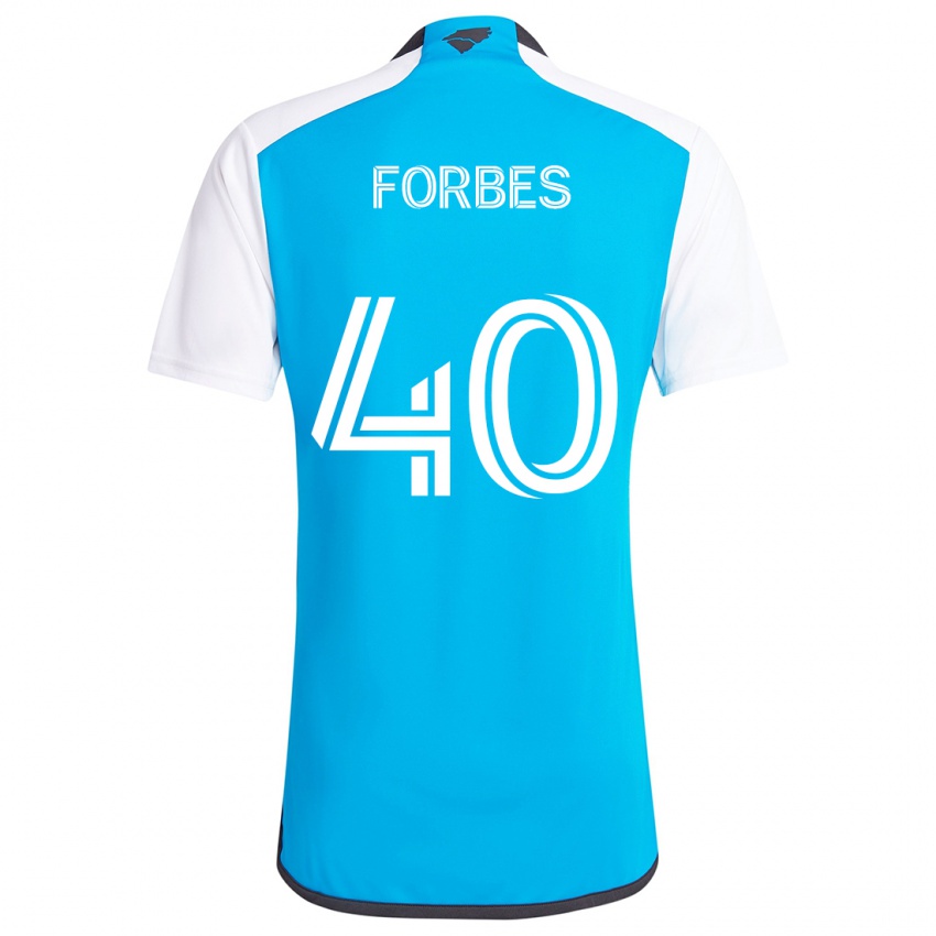 Niño Camiseta Jahlane Forbes #40 Azul Blanco 1ª Equipación 2024/25 La Camisa México