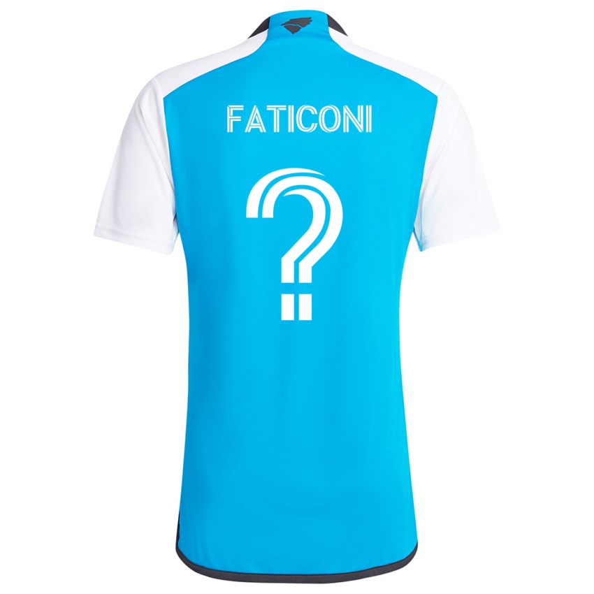 Niño Camiseta Trey Faticoni #0 Azul Blanco 1ª Equipación 2024/25 La Camisa México