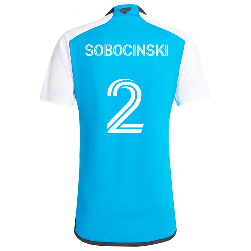 Niño Camiseta Jan Sobocinski #2 Azul Blanco 1ª Equipación 2024/25 La Camisa México