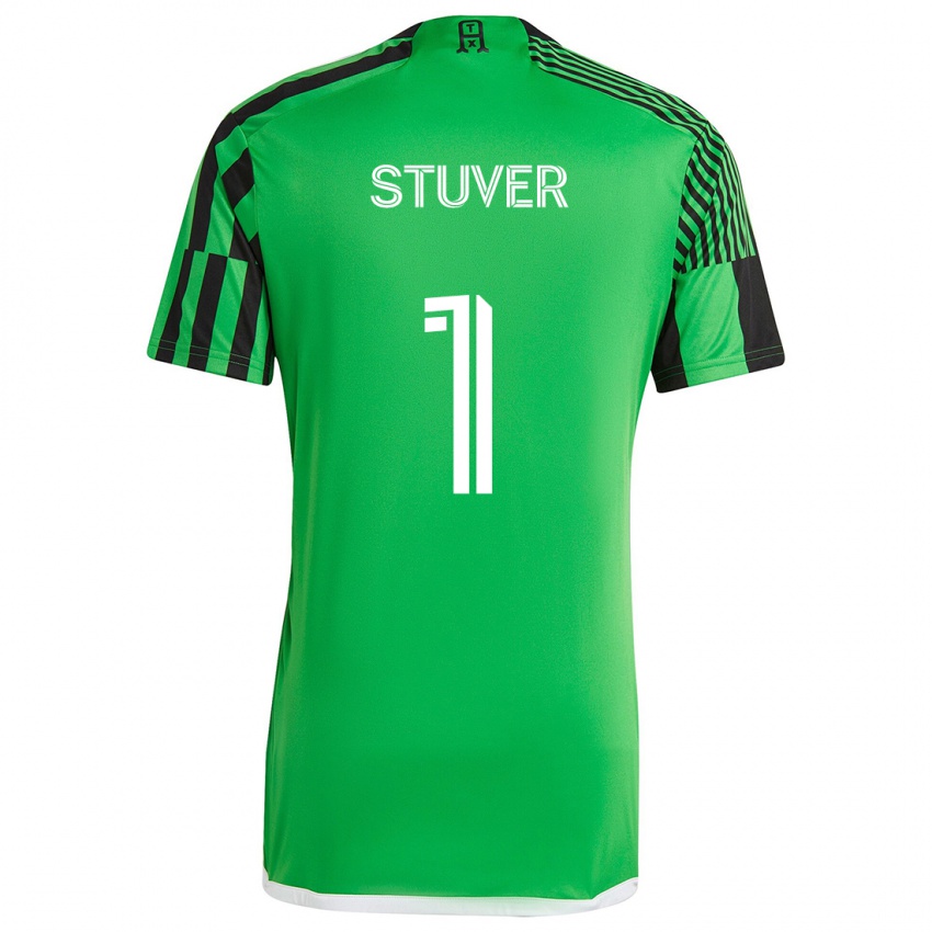 Niño Camiseta Brad Stuver #1 Verde Negro 1ª Equipación 2024/25 La Camisa México