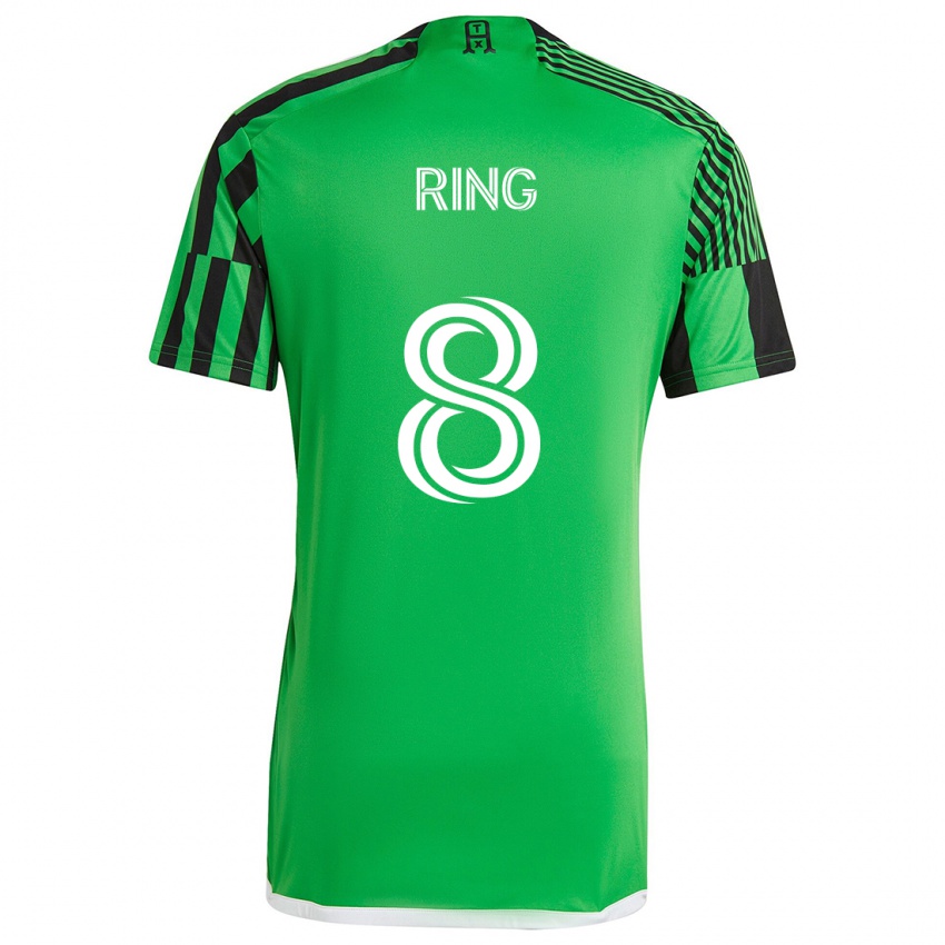 Niño Camiseta Alexander Ring #8 Verde Negro 1ª Equipación 2024/25 La Camisa México