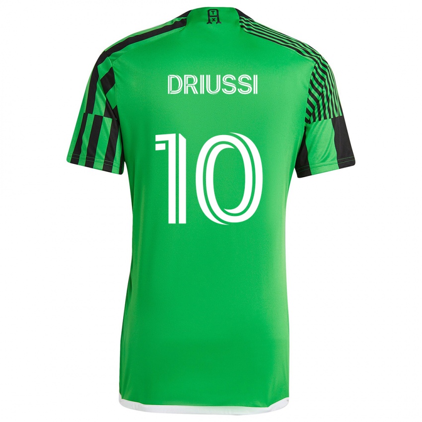 Niño Camiseta Sebastián Driussi #10 Verde Negro 1ª Equipación 2024/25 La Camisa México