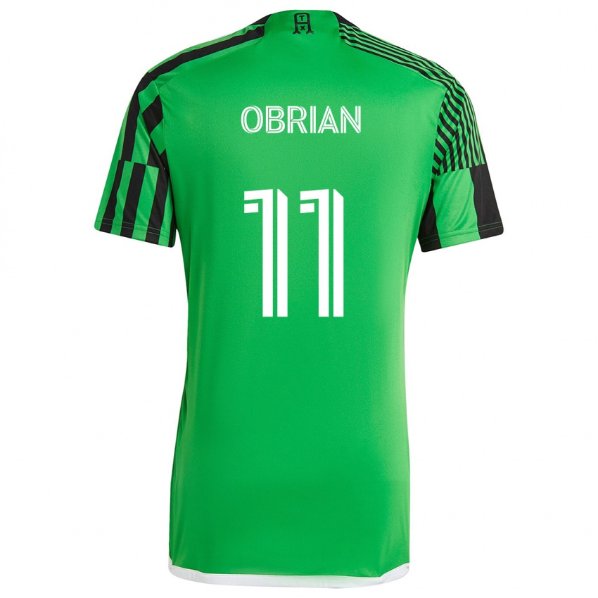 Niño Camiseta Jáder Obrian #11 Verde Negro 1ª Equipación 2024/25 La Camisa México