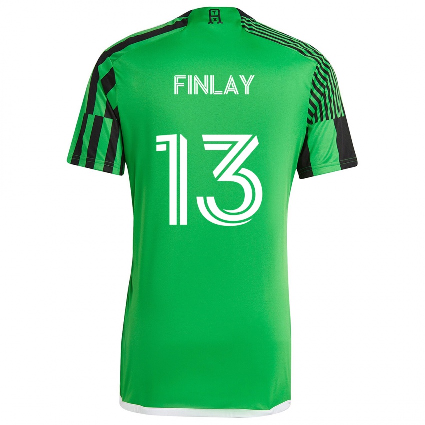 Niño Camiseta Ethan Finlay #13 Verde Negro 1ª Equipación 2024/25 La Camisa México