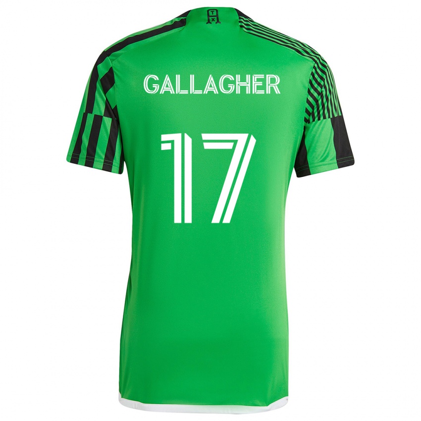 Niño Camiseta Jon Gallagher #17 Verde Negro 1ª Equipación 2024/25 La Camisa México