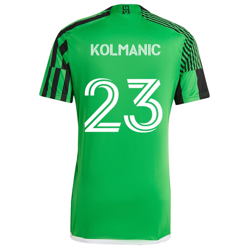 Niño Camiseta Zan Kolmanic #23 Verde Negro 1ª Equipación 2024/25 La Camisa México