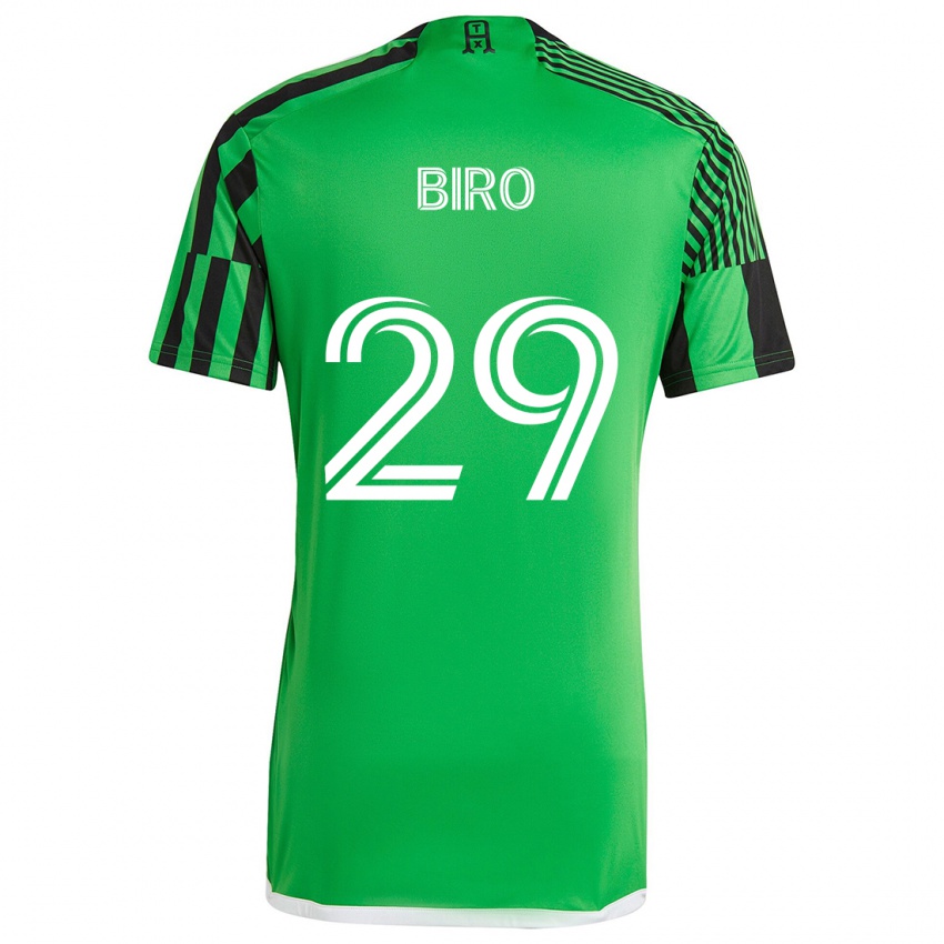 Niño Camiseta Guilherme Biro #29 Verde Negro 1ª Equipación 2024/25 La Camisa México