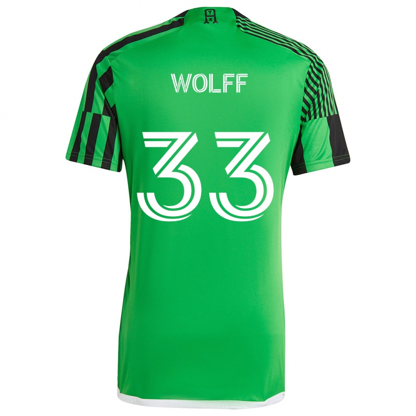 Niño Camiseta Owen Wolff #33 Verde Negro 1ª Equipación 2024/25 La Camisa México