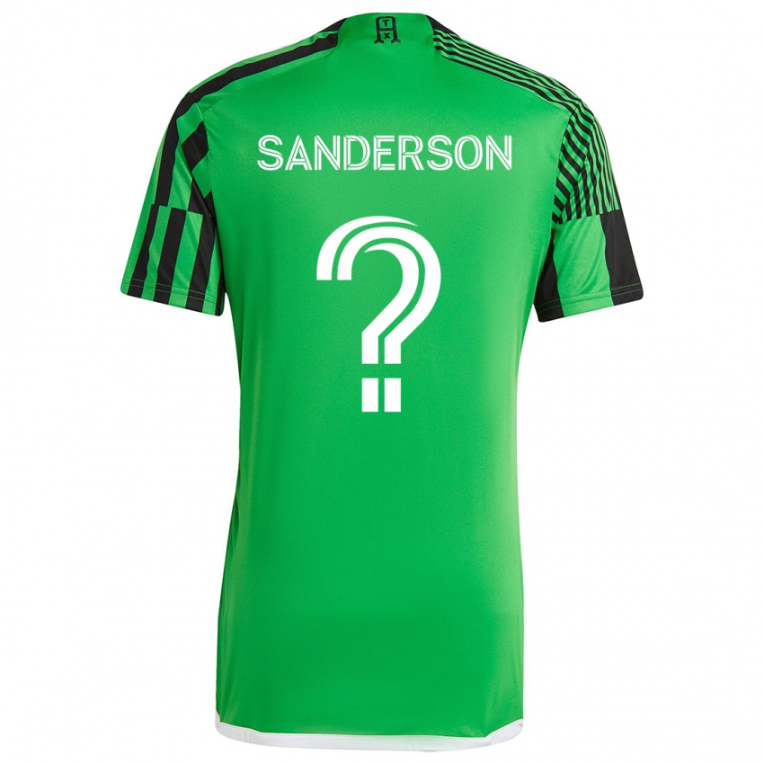 Niño Camiseta Spencer Sanderson #0 Verde Negro 1ª Equipación 2024/25 La Camisa México