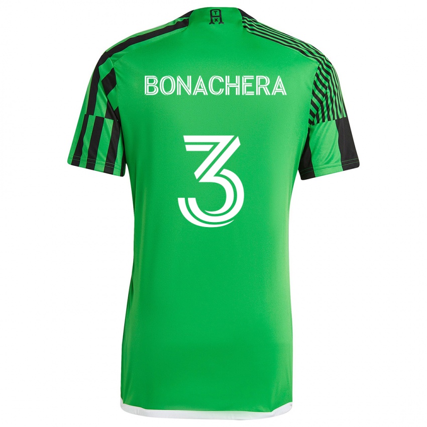 Niño Camiseta Rubén Bonachera #3 Verde Negro 1ª Equipación 2024/25 La Camisa México