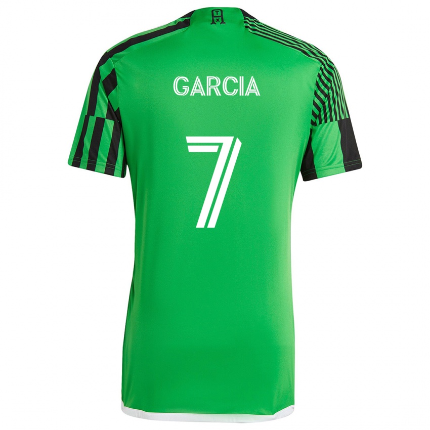 Niño Camiseta Anthony García #7 Verde Negro 1ª Equipación 2024/25 La Camisa México