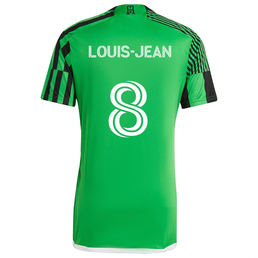 Niño Camiseta Steeve Louis-Jean #8 Verde Negro 1ª Equipación 2024/25 La Camisa México