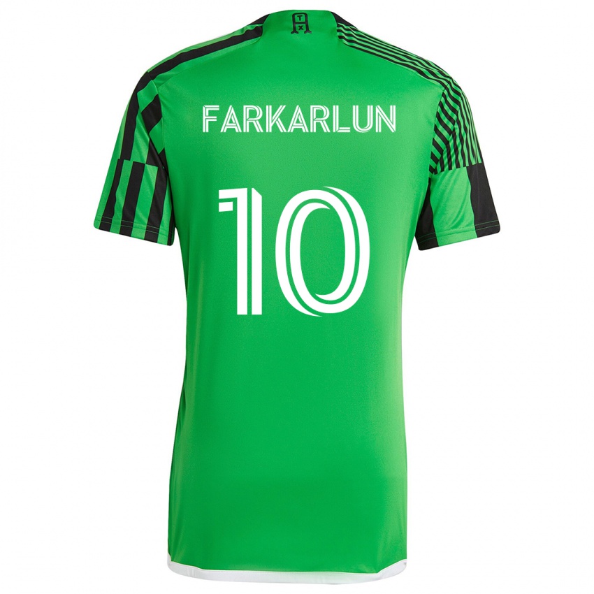 Niño Camiseta Jimmy Farkarlun #10 Verde Negro 1ª Equipación 2024/25 La Camisa México