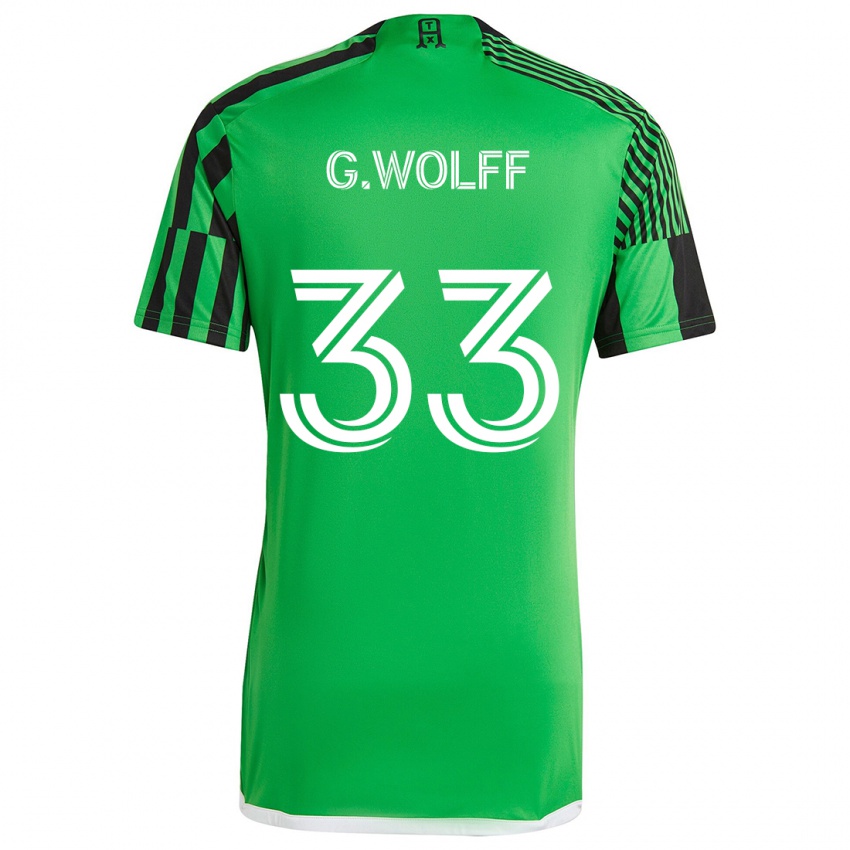 Niño Camiseta Gavin Wolff #33 Verde Negro 1ª Equipación 2024/25 La Camisa México