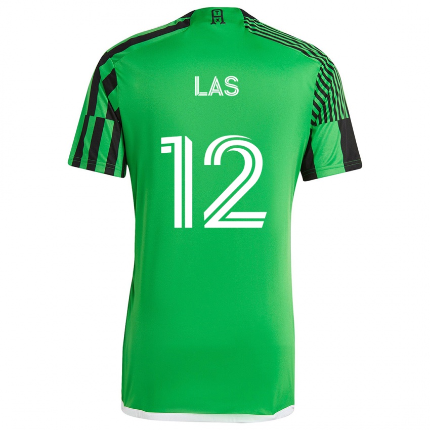 Niño Camiseta Damian Las #12 Verde Negro 1ª Equipación 2024/25 La Camisa México