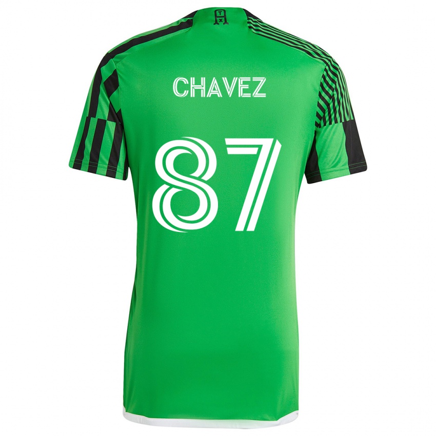 Niño Camiseta Alfonso Ocampo-Chávez #87 Verde Negro 1ª Equipación 2024/25 La Camisa México