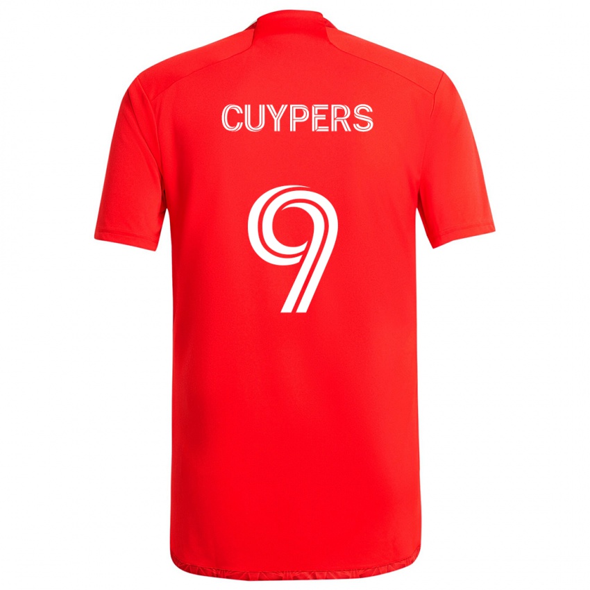 Niño Camiseta Hugo Cuypers #9 Rojo Blanco 1ª Equipación 2024/25 La Camisa México