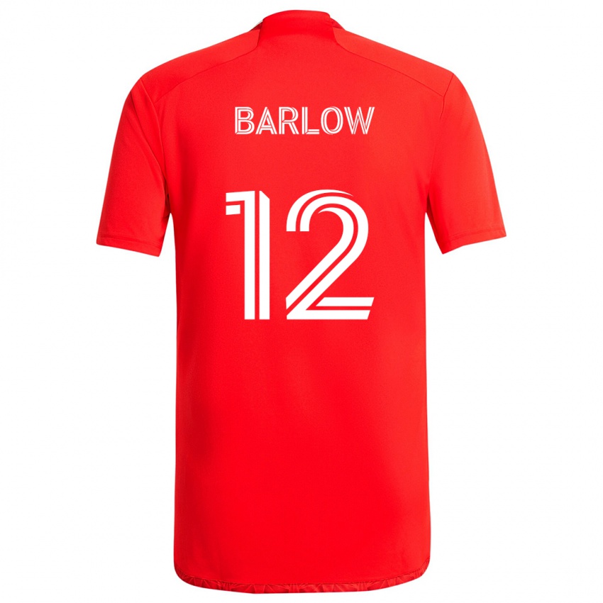 Niño Camiseta Tom Barlow #12 Rojo Blanco 1ª Equipación 2024/25 La Camisa México