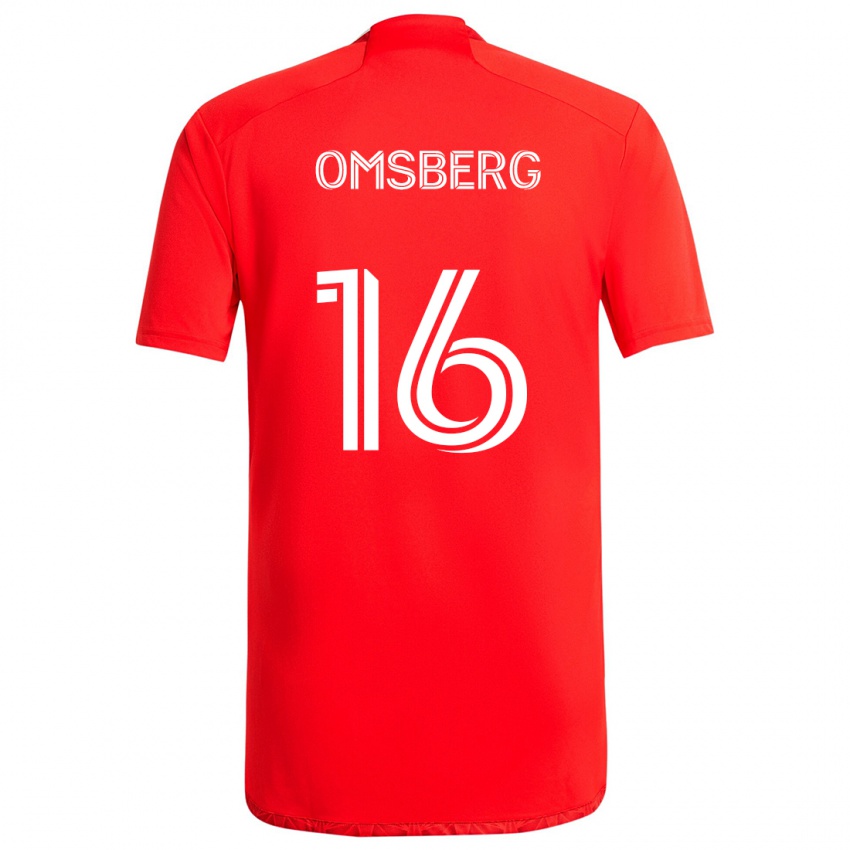 Niño Camiseta Wyatt Omsberg #16 Rojo Blanco 1ª Equipación 2024/25 La Camisa México