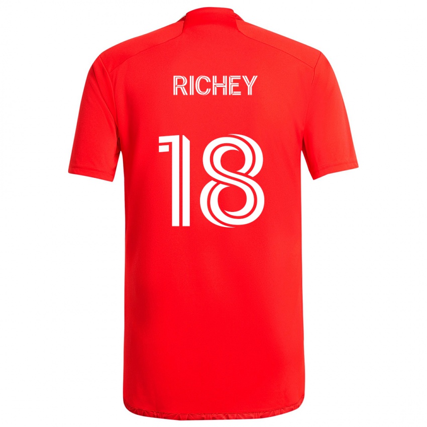 Niño Camiseta Spencer Richey #18 Rojo Blanco 1ª Equipación 2024/25 La Camisa México