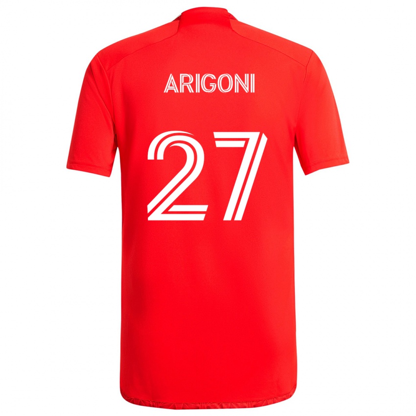 Niño Camiseta Allan Arigoni #27 Rojo Blanco 1ª Equipación 2024/25 La Camisa México