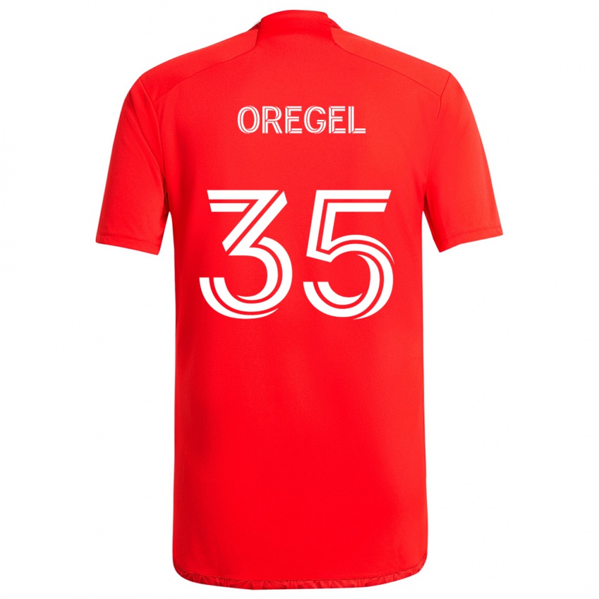 Niño Camiseta Sergio Oregel #35 Rojo Blanco 1ª Equipación 2024/25 La Camisa México