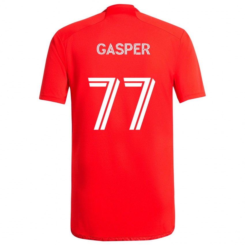 Niño Camiseta Chase Gasper #77 Rojo Blanco 1ª Equipación 2024/25 La Camisa México