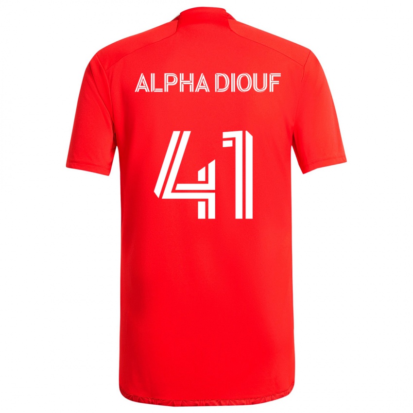 Niño Camiseta Jean Alpha Diouf #41 Rojo Blanco 1ª Equipación 2024/25 La Camisa México