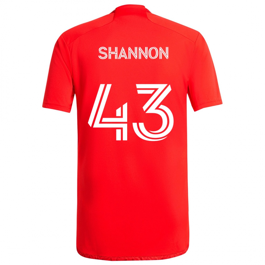 Niño Camiseta Jaylen Shannon #43 Rojo Blanco 1ª Equipación 2024/25 La Camisa México