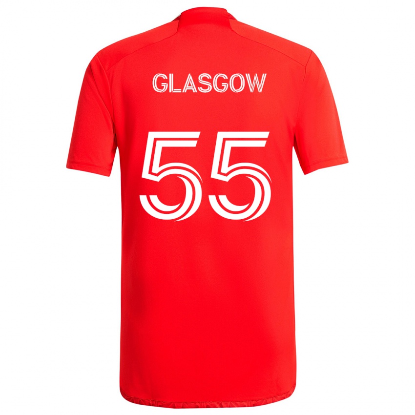 Niño Camiseta Omari Glasgow #55 Rojo Blanco 1ª Equipación 2024/25 La Camisa México