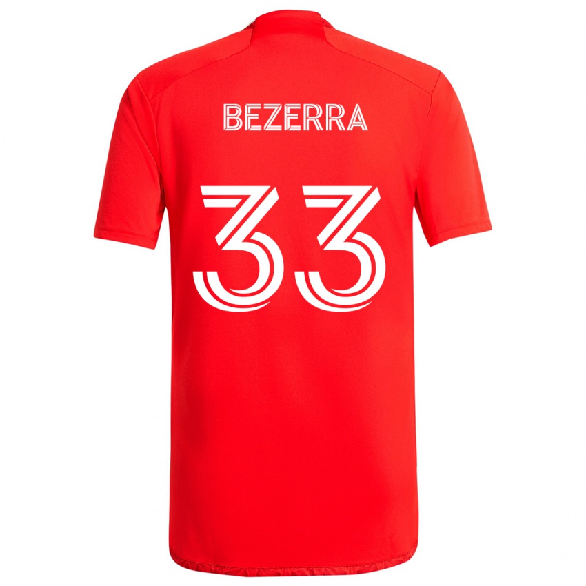 Niño Camiseta Victor Bezerra #33 Rojo Blanco 1ª Equipación 2024/25 La Camisa México