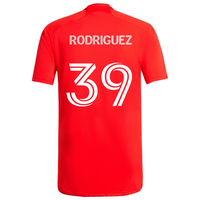 Niño Camiseta Allan Rodriguez #39 Rojo Blanco 1ª Equipación 2024/25 La Camisa México