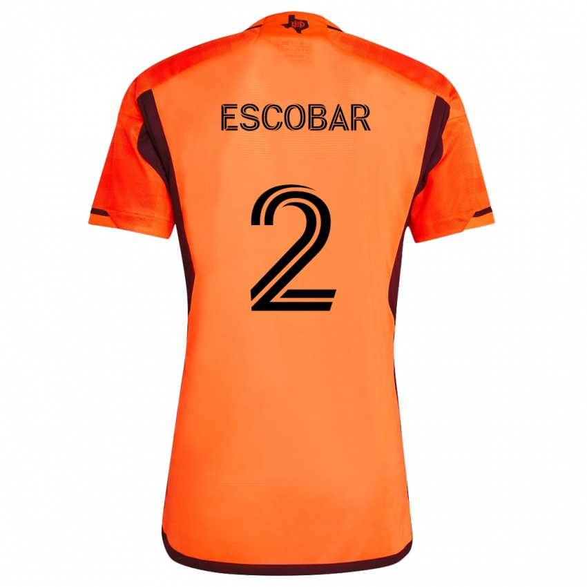 Niño Camiseta Franco Escobar #2 Naranja Negro 1ª Equipación 2024/25 La Camisa México