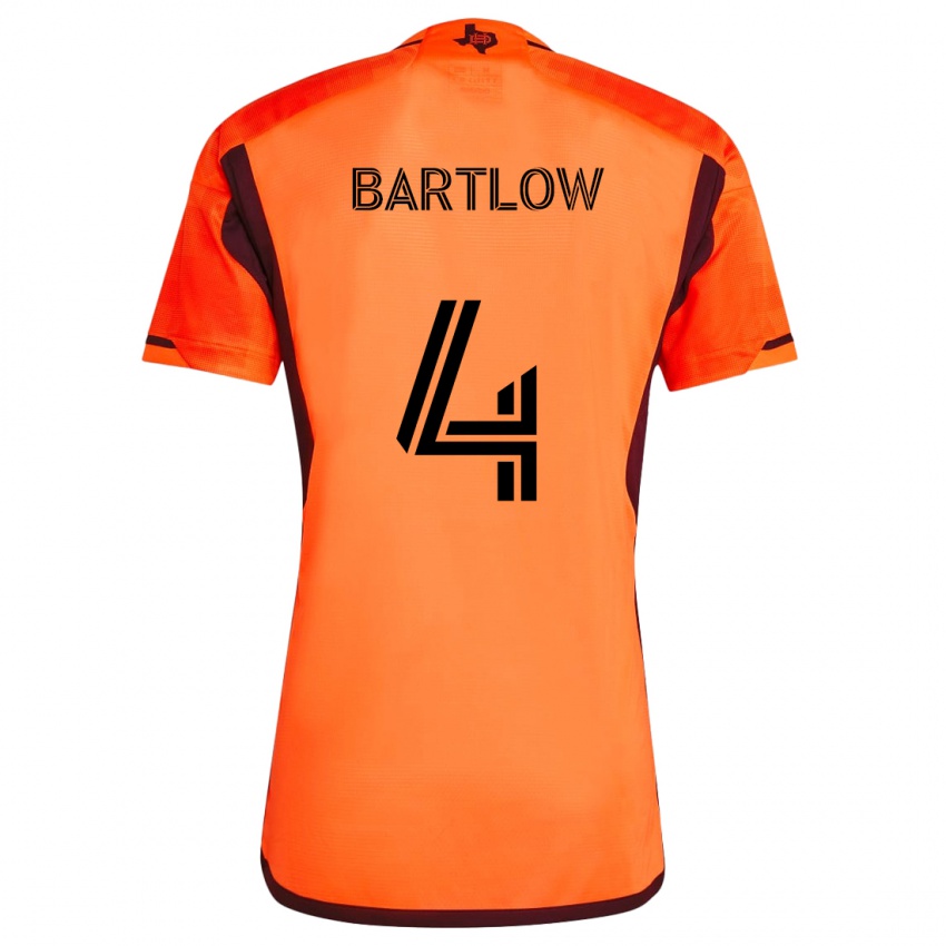 Niño Camiseta Ethan Bartlow #4 Naranja Negro 1ª Equipación 2024/25 La Camisa México