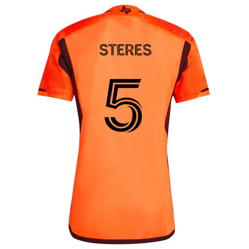 Niño Camiseta Daniel Steres #5 Naranja Negro 1ª Equipación 2024/25 La Camisa México