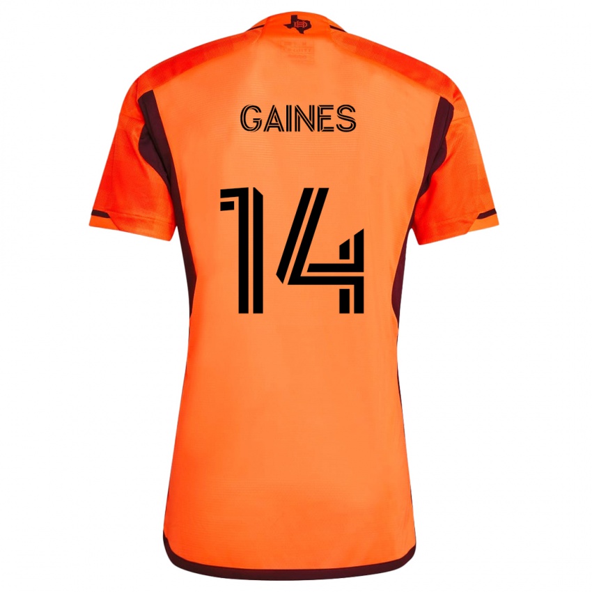 Niño Camiseta Mckinze Gaines #14 Naranja Negro 1ª Equipación 2024/25 La Camisa México