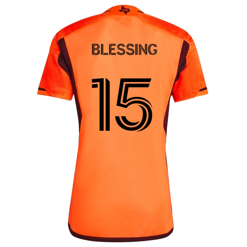 Niño Camiseta Latif Blessing #15 Naranja Negro 1ª Equipación 2024/25 La Camisa México