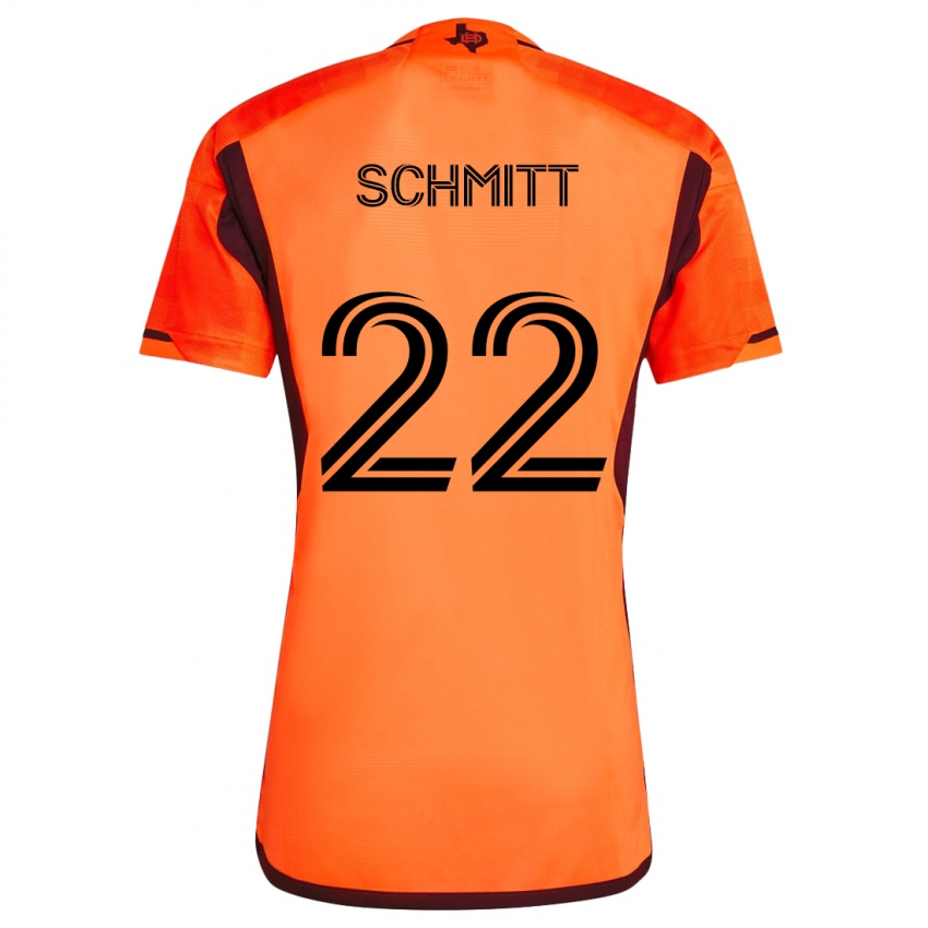 Niño Camiseta Tate Schmitt #22 Naranja Negro 1ª Equipación 2024/25 La Camisa México