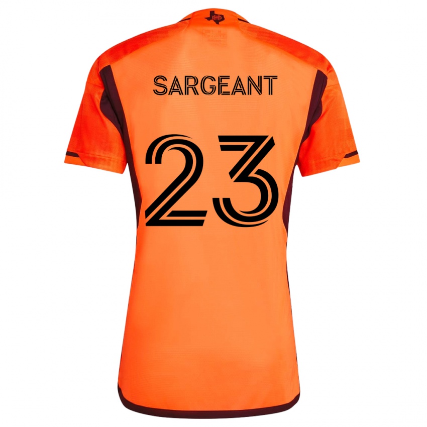 Niño Camiseta Kieran Sargeant #23 Naranja Negro 1ª Equipación 2024/25 La Camisa México