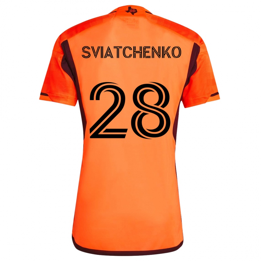 Niño Camiseta Erik Sviatchenko #28 Naranja Negro 1ª Equipación 2024/25 La Camisa México