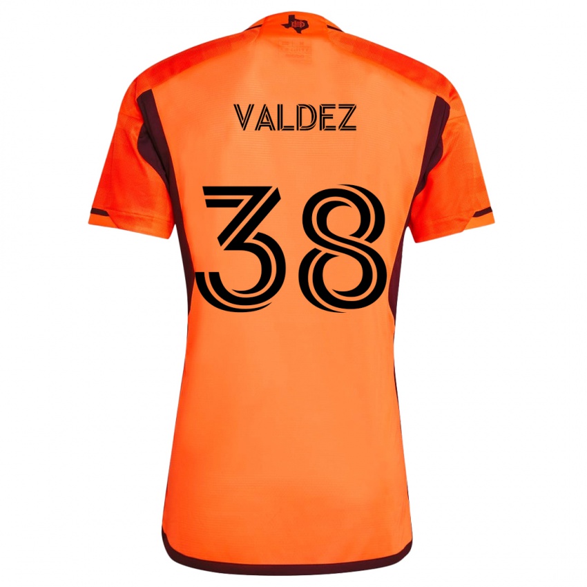 Niño Camiseta Xavier Valdez #38 Naranja Negro 1ª Equipación 2024/25 La Camisa México