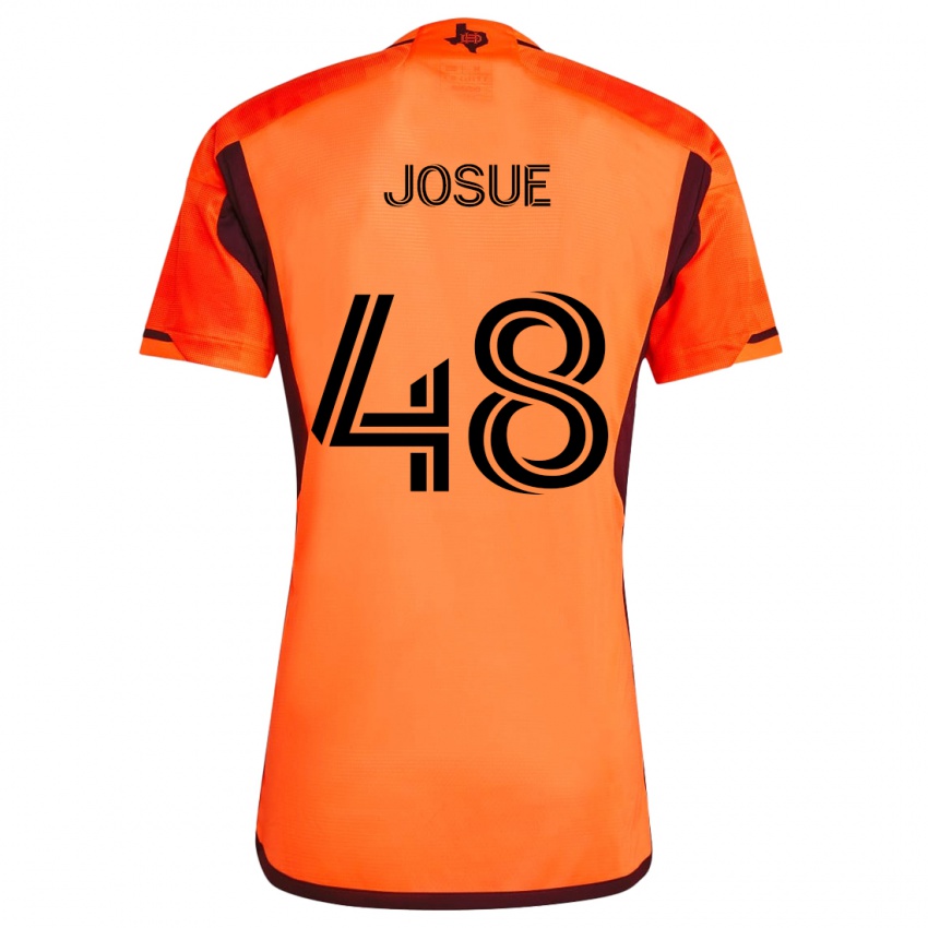 Niño Camiseta Josué #48 Naranja Negro 1ª Equipación 2024/25 La Camisa México