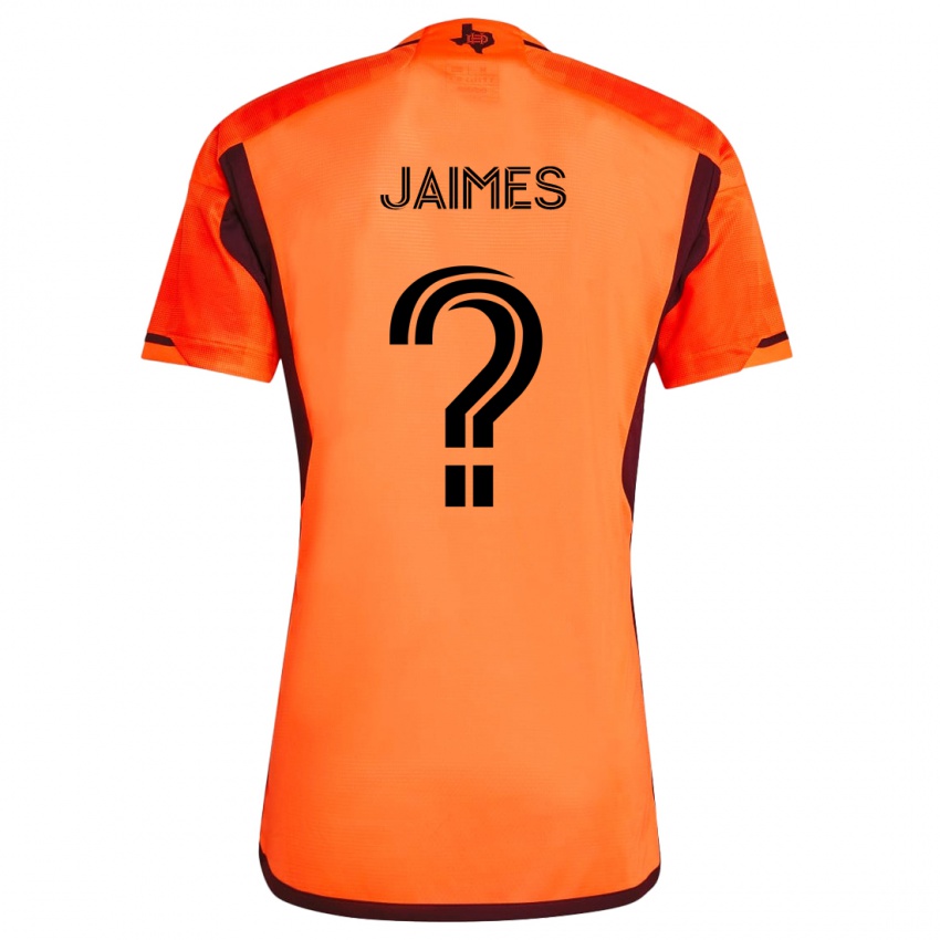 Niño Camiseta Angel Jaimes #0 Naranja Negro 1ª Equipación 2024/25 La Camisa México