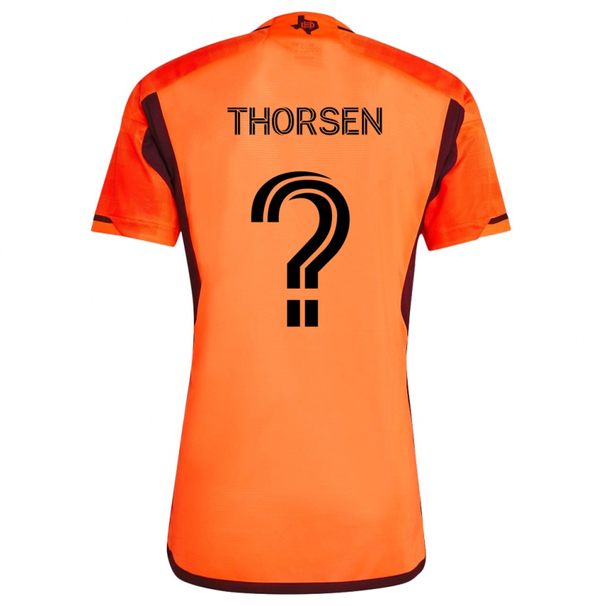 Niño Camiseta Liam Thorsen #0 Naranja Negro 1ª Equipación 2024/25 La Camisa México