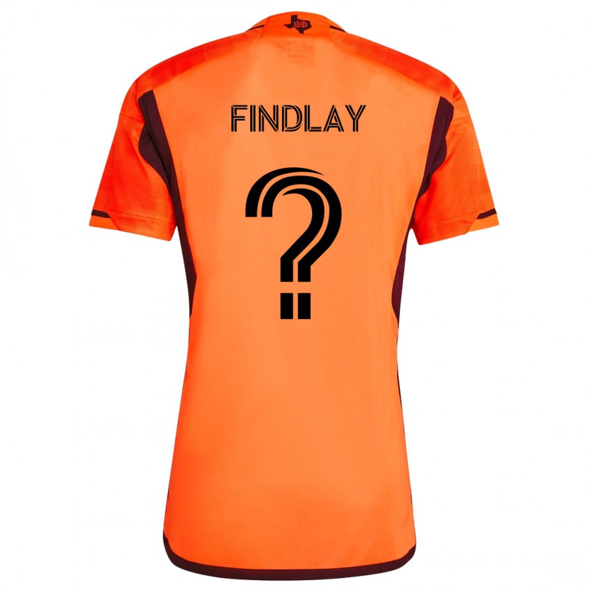 Niño Camiseta Maddox Findlay #0 Naranja Negro 1ª Equipación 2024/25 La Camisa México